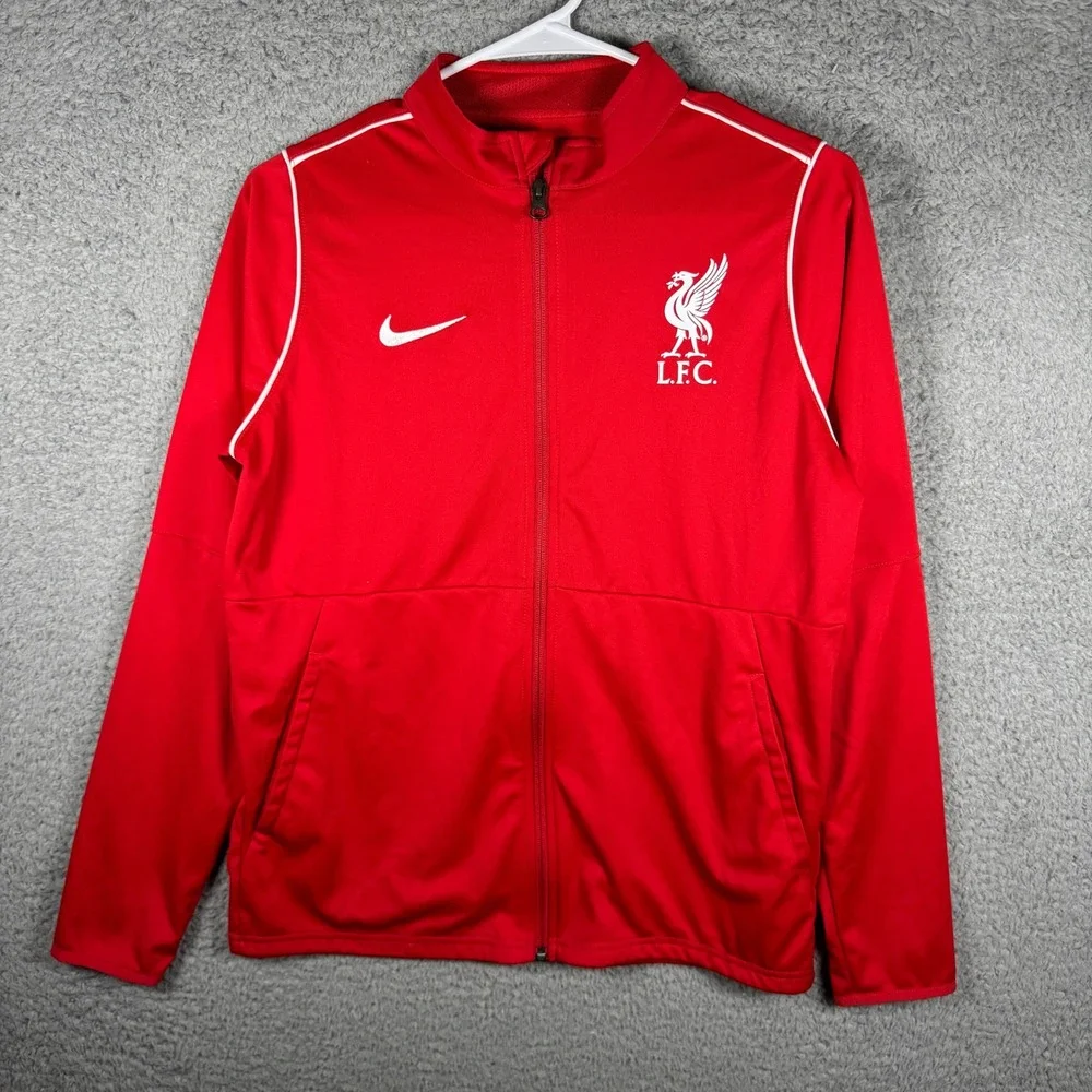 Nike Liverpool FC Kids Red Dri-FIT‎ Soccer Track Jacket XL Youth World Cup